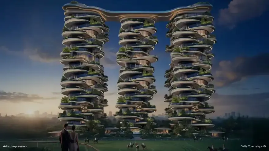 Luxury integrated township living space with modern interiors