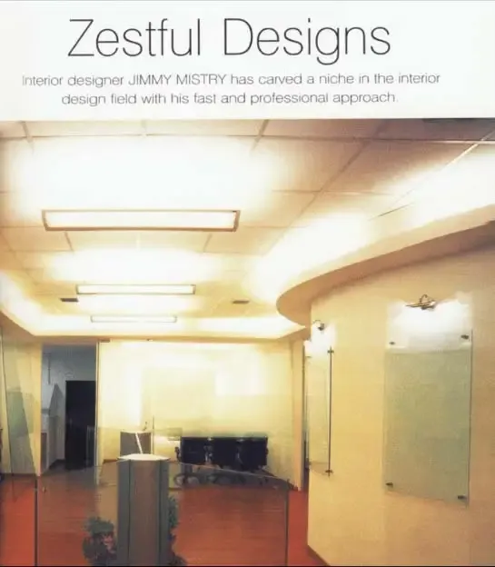 Jimmy Mistry press feature in Society Interiors, September 2003