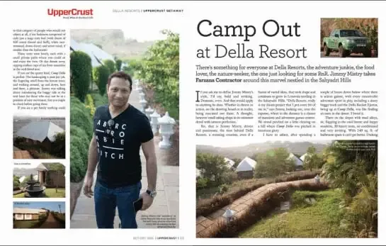 Jimmy Mistry press feature in Uppercrust Getaway, December 2015